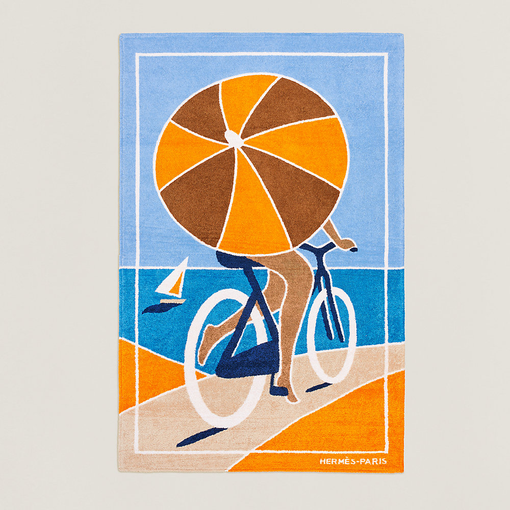 La Route des Plages beach towel Hermès UK